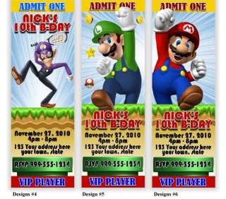 Super Mario Personalized Birthday Invitations & Favors  
