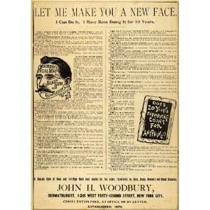  1892 Ad John Woodbury Dermatologist Skin Scalp Soap 