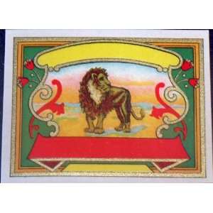  Antique Litho Lion Dye Label, 1890s 