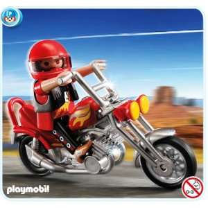    Playmobil 5113   Chopper Motorcycle with Rider Toys & Games