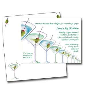 Cocktail Party Invitation with Coordinating Envelope   Package of 25
