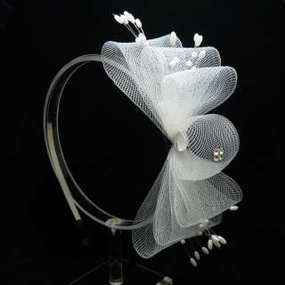 hair band Headband Mesh bow cubic bridal wedding cap  