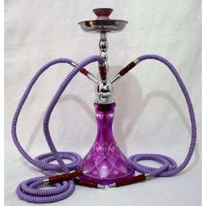 21 Pro 3 Hose Hookah Shisha Narghile Lounge Set   Intricate Purple 