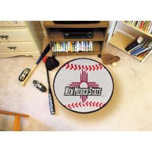  New Mexico State Baseball Rugs 29 diameter