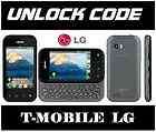unlock code for t mobile lg mytou $ 1 19  see suggestions