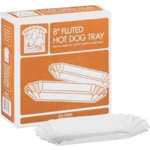  Bakers & Chefs Fluted Hot Dog Tray   8   500 Ct. Health 