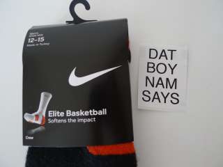 Nike Elite Basketball Crew Socks 12 15 BLACK XL NEW  