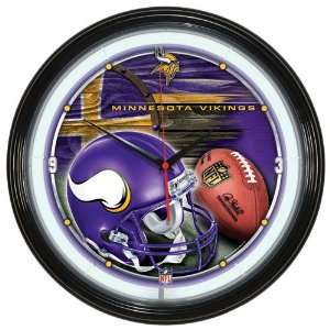  Wincraft Minnesota Vikings Neon Clock   Minnesota Vikings 