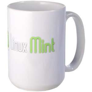 Linux Mint Merchandise Cupsthermosreviewcomplete Large Mug by 