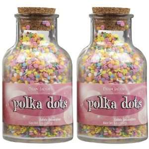 Dean Jacobs Polka Dots Glass Jar w/ Grocery & Gourmet Food
