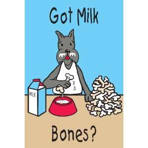  Got Milk.Bones?Rawhide Greeting Card for Dogs 