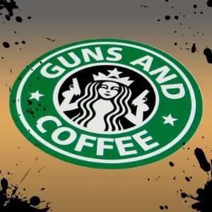   Rare Guns and Coffee Morale Tactical military Sticker 