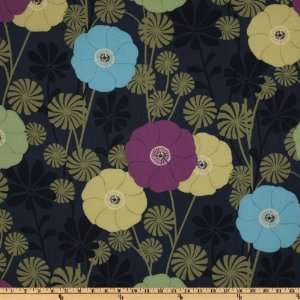  44 Wide Brooklyn Heights Floral Blue Fabric By The Yard 
