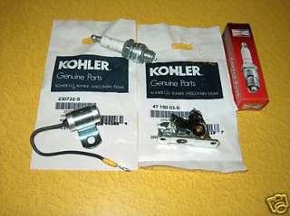 Wheel Horse, Kohler Points,Condenser & RH10C Spark Plug  