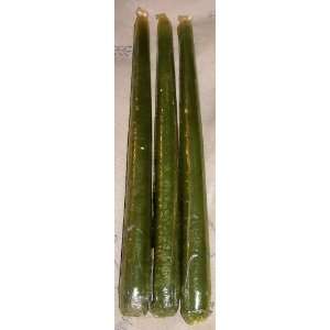 Old Harbor 10 Green Taper Candles w/ Stick it Base (Set of 3)  
