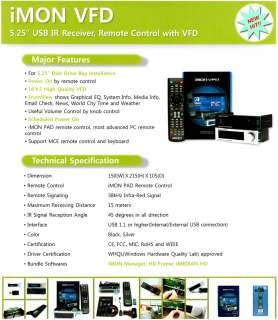   IR Receiver +Remote Control Black IMON VFD **  