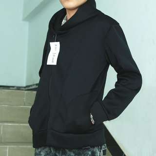 New Fashion Korean Men Inclined Zipper Hoodie Sweater Jacket Coat 