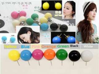 Fashion women accessory Color stud round stone Earrings  