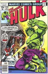 The Incredible Hulk Comic Book #220, Marvel 1978 FINE+  