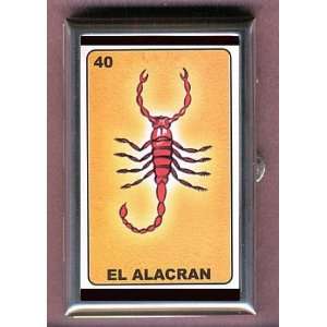  LOTERIA SCORPION GOTH MEXICAN Coin, Mint or Pill Box Made 