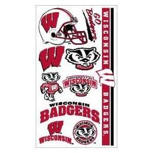  Wisconsin Badgers NCAA Temporary Tattoos (10 Tattoos 