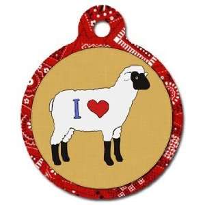  I Love Sheep Pet ID Tag for Dogs and Cats   Dog Tag Art 