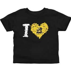   State Mountaineers Toddler iHeart T Shirt   Black