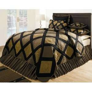  IHF King Size Quilted/Bed in Bag Set Quilt, Skirt 2 Shams 