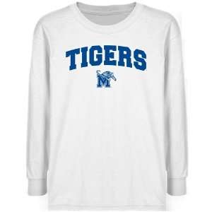  Memphis Tigers Youth White Logo Arch T shirt 