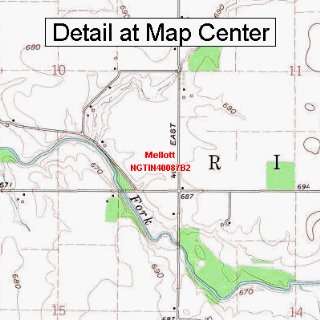  USGS Topographic Quadrangle Map   Mellott, Indiana (Folded 