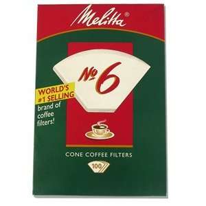 Melitta White Coffee Filter, #6  100 Count  Kitchen 
