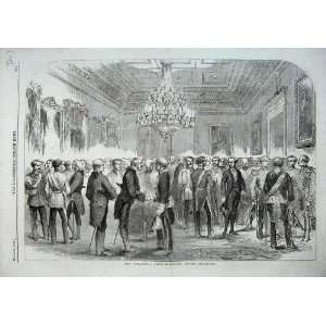  1857 Speakers Parliamentary Levee Men Meeting Old Print 