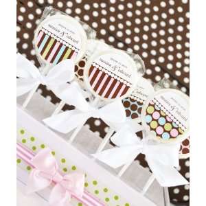 Something Sweet Dots and Stripes Personalized Lollipop 