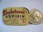 vintage 1930s medical Blackstones 5c aspirin tiny tin with 6 tablets