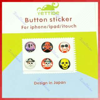 6pcs Button Sticker For iPod iPad itouch iPhone 3G 3GS 4G  