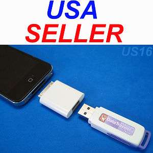 iPOD iPHONE USB AUX ADAPTER FOR FLASH STICK THUMB DATA MEMORY DRIVE US 