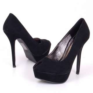 Womens High Heel Pump Platform Stiletto Peep Toe Shoes  
