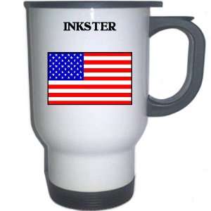  US Flag   Inkster, Michigan (MI) White Stainless Steel Mug 