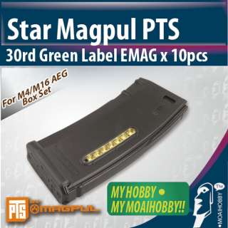 MAGPUL PTS 30rd magazine Green Label EMAG AIRSOFT M4 M16 AEG X 10pcs 