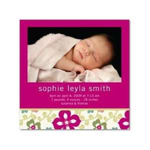    Girl Birth Announcements   Springtime Love By Tea Collection Baby