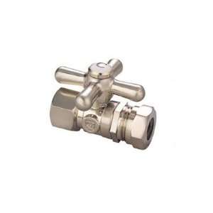   Match Straight Stop Quarter Turn Valve with Metal Cross Handles in