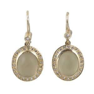  Mastini Rounded Oval of Frosted Lime Quartz Earrings Mastini 