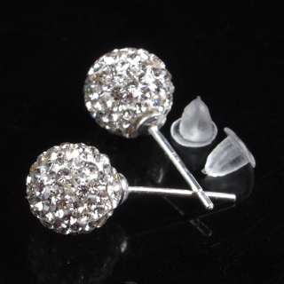 Swarovski Crystal Authentic 925 Sterling Silver Fashion Stud Earrings 