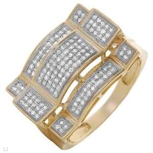 Marvelous Brand New Gentlemens Ring With 0.65Ctw Genuine Diamonds Made 