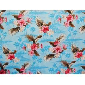  45 Islet and Orchid Ocean Blue 100% Cotton Print Fabric 