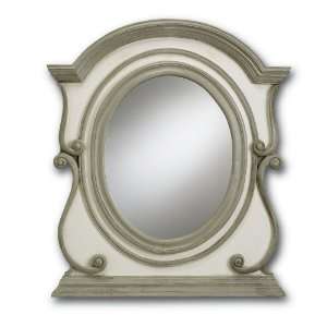  Currey and Company 1011 Mansard   Mirror, Gray Pearl/Ivory 