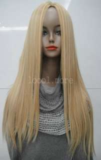 Wonderful Long Straight Blonde Mix Women Wig A17  