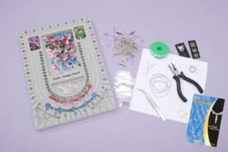 Jewelry Making Boxed STARTER KIT w/Beads, Findings, Tools, Wire & Cord 