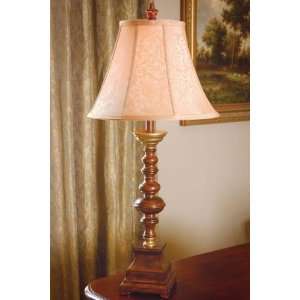 Jane Seymour Hudson Table Lamp Silk Bell Antique Brass