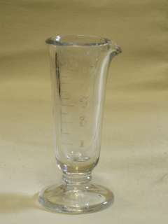 medical cup glass small measuring pitcher measure rare  